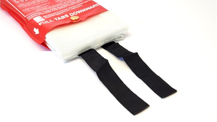 Fire blanket straps