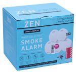 ZEN Photoelectric Smoke Alarm - 5 Pack with Bonus Remote Control and Australian Compliance Certificate Included in Box. Bundle Packs come Ready Paired!