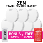 ZEN Photoelectric Smoke Alarm - 7 pack with bonus remote control and free fire blanket